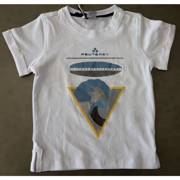 PEUTEREY Baby Boy's Sz 12 Months White See You On The Next Wave S/S T-Shirt - Picture 5 of 8